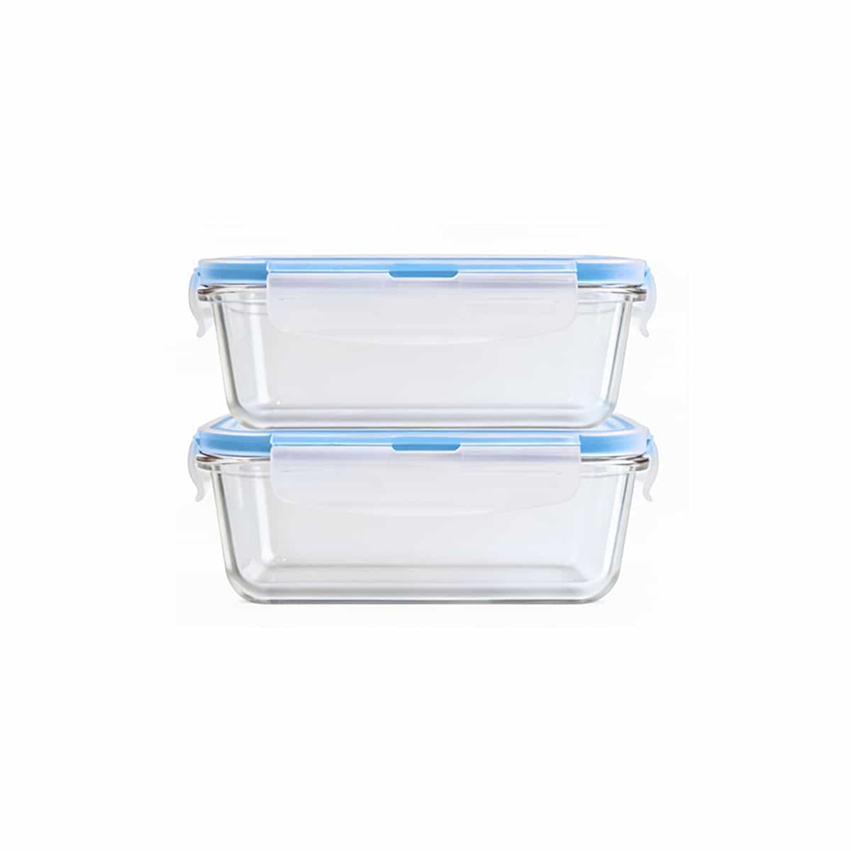 Juego de Recipientes de Vidrio con Tapa 880ml 2 Piezas Bremen