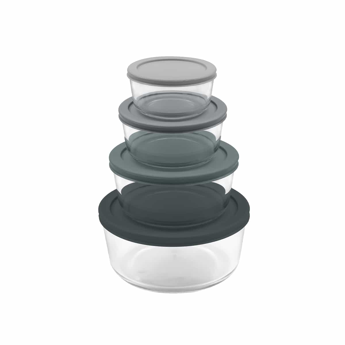 Juego de Recipientes  Vidrio Con Tapa 4 Piezas Bremen
