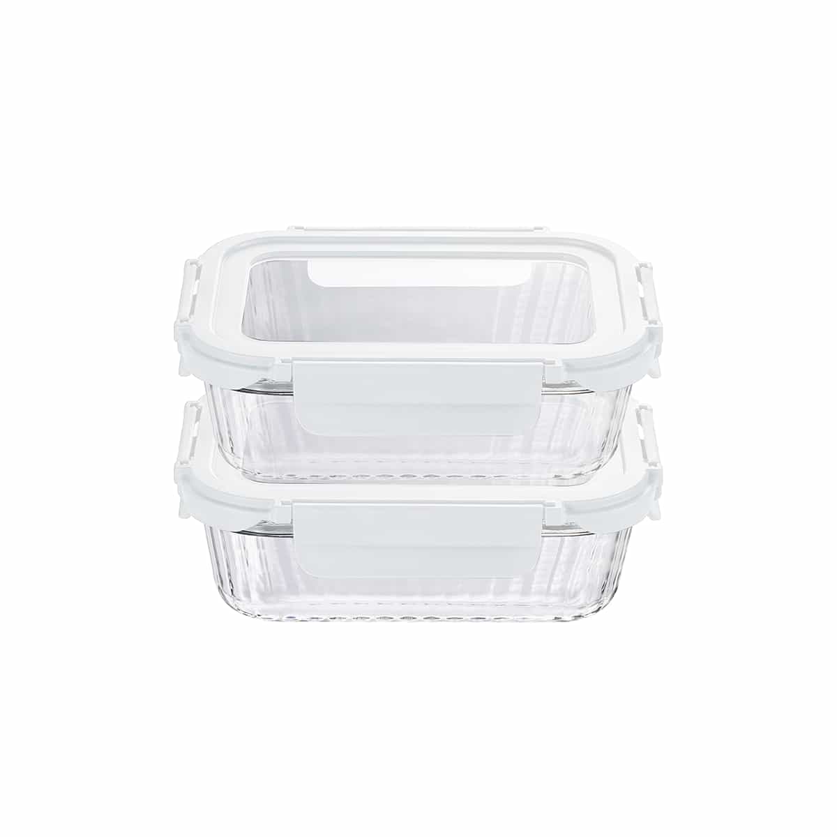 Juego de Recipientes   Vidrio Tapa Hermética 640ml 2 Piezas Bremen