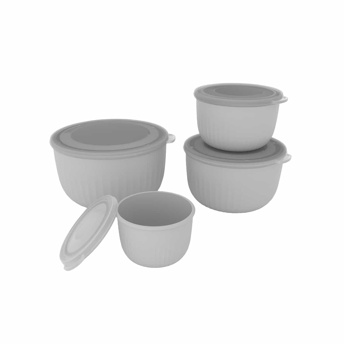 Set De Bowls Con Tapa 4 Piezas Baker House