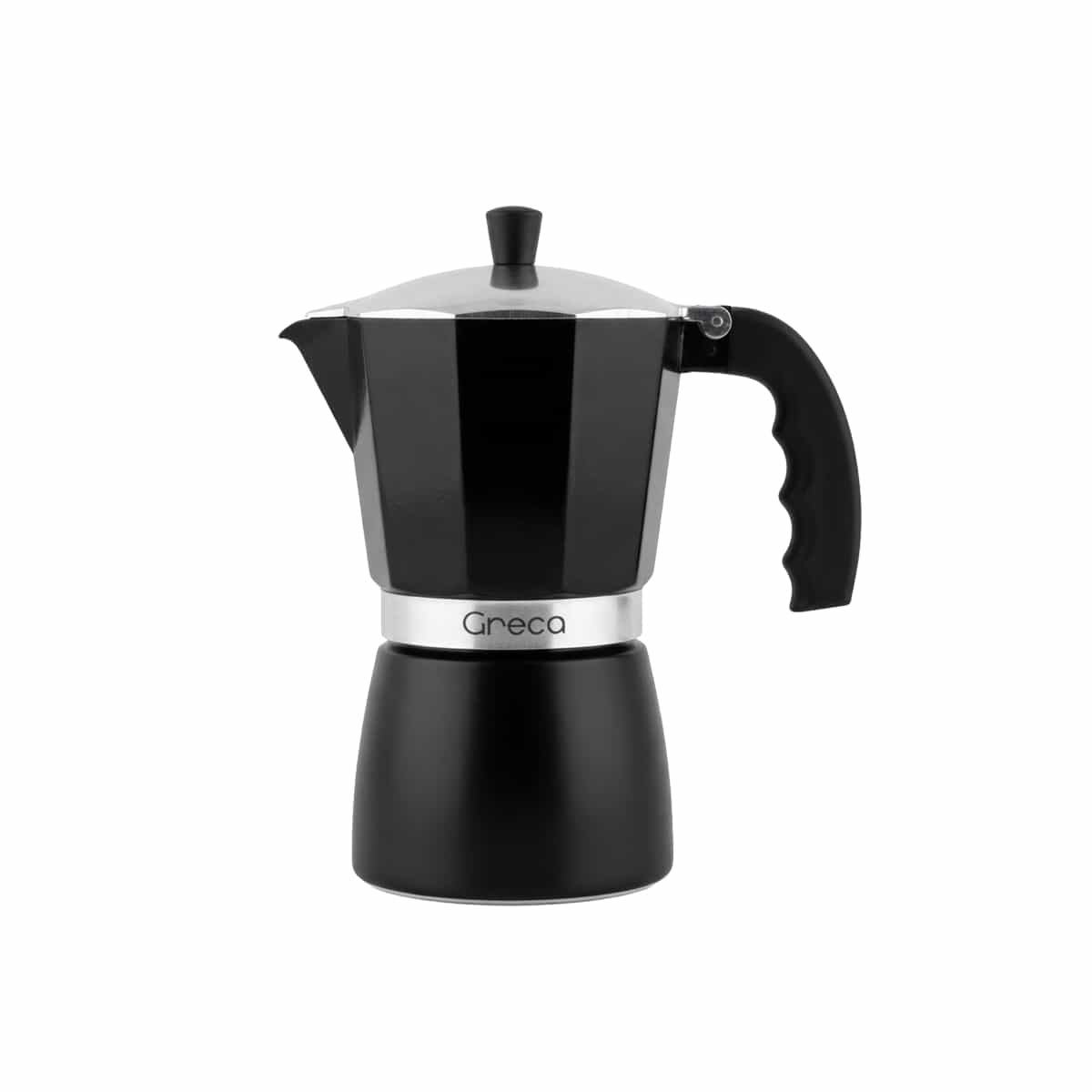 Cafetera Clasica 09 Tazas Color Negro Brillante Greca