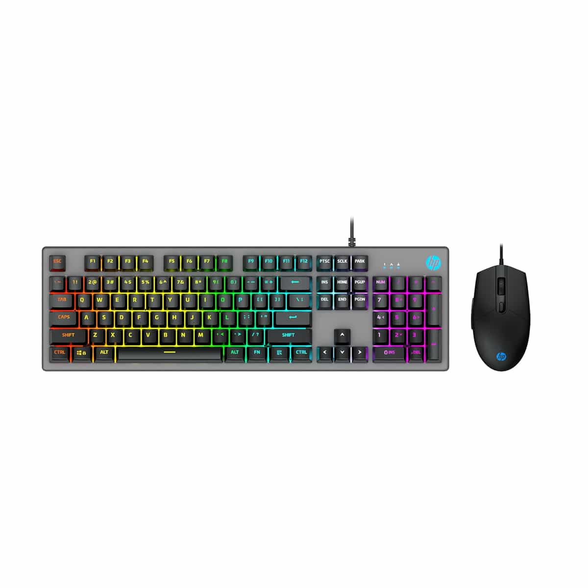 Kit De Teclado Y Mouse Gamer Iluminado Negro Hp