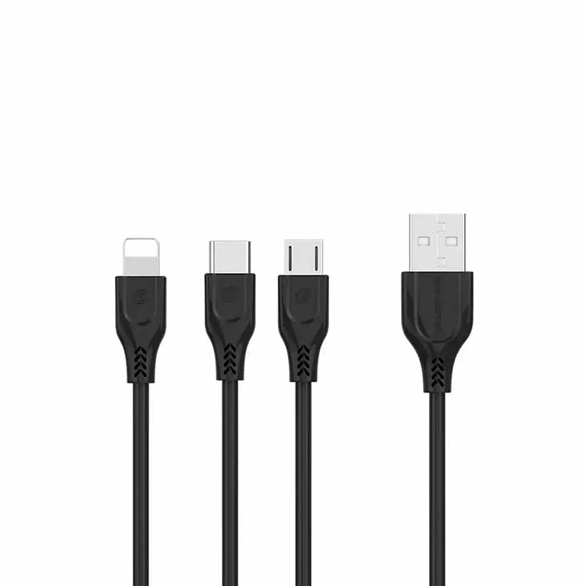 Cable USB 3 En 1 Color Negro Somostel