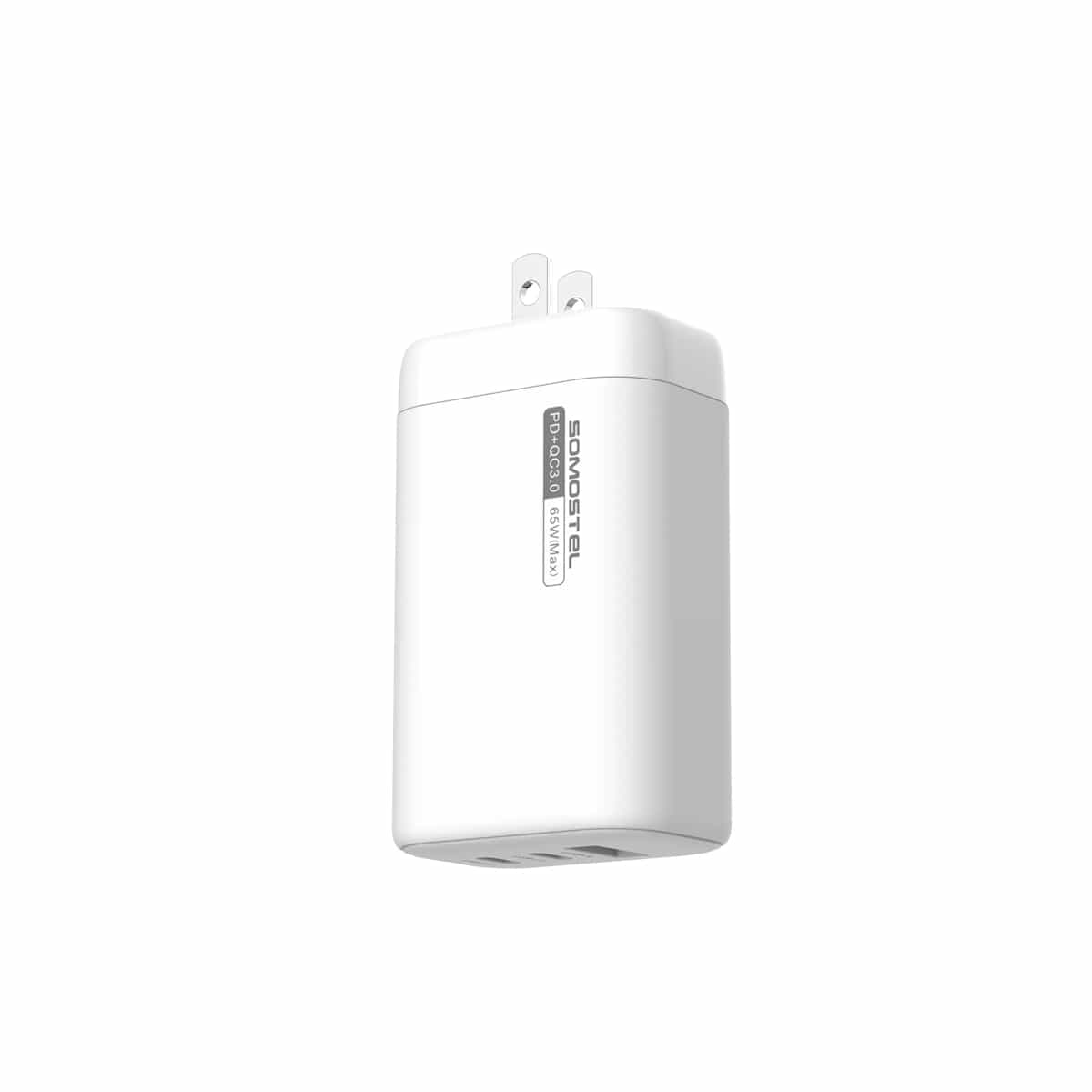 Cargador Carga Rapida 3 Puertos USB Color Blanco Somostel
