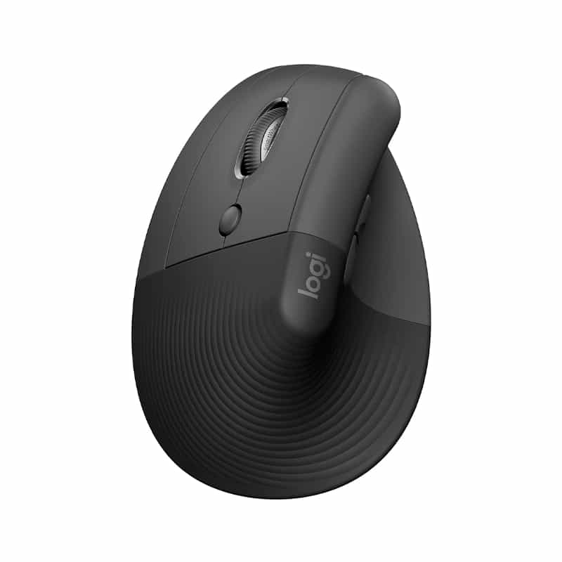 Mouse Inalámbrico Vertical Lift Para Zurdo Negro Logitech
