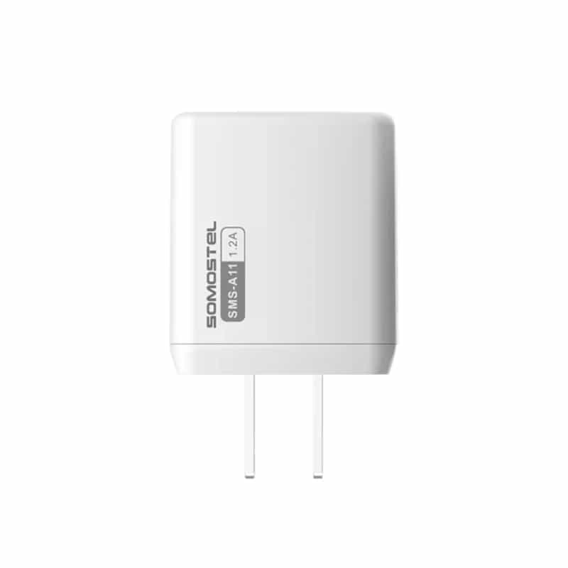 Cargador 2 En 1 Con Cable Para iPhone Color Blanco Somostel