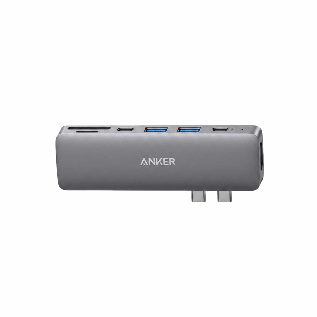 Adaptador Multipuerto 7 En 2 Para Macbook color Gris Anker