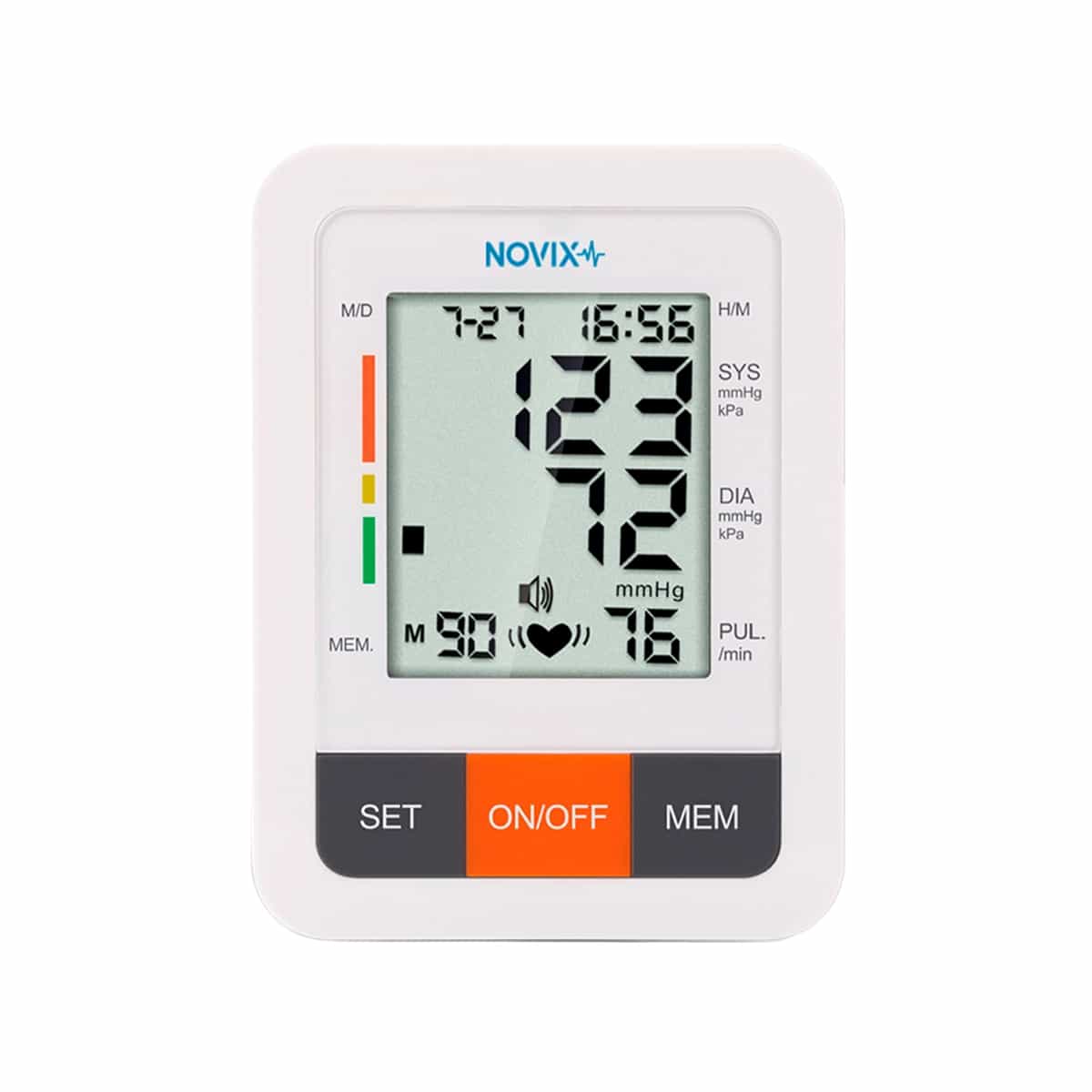 Tensiómetro Digital De Brazo Pantalla LCD Color Blanco Novix