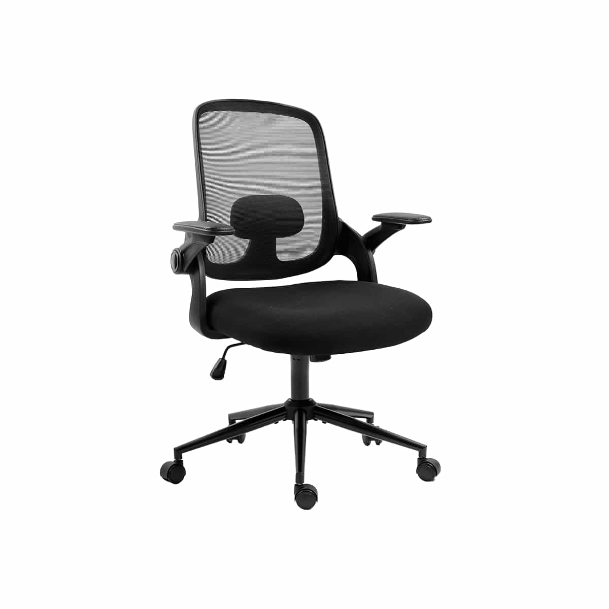 Silla De Oficina Ergonómica De Malla Con Base De Metal Color Negro Green Office