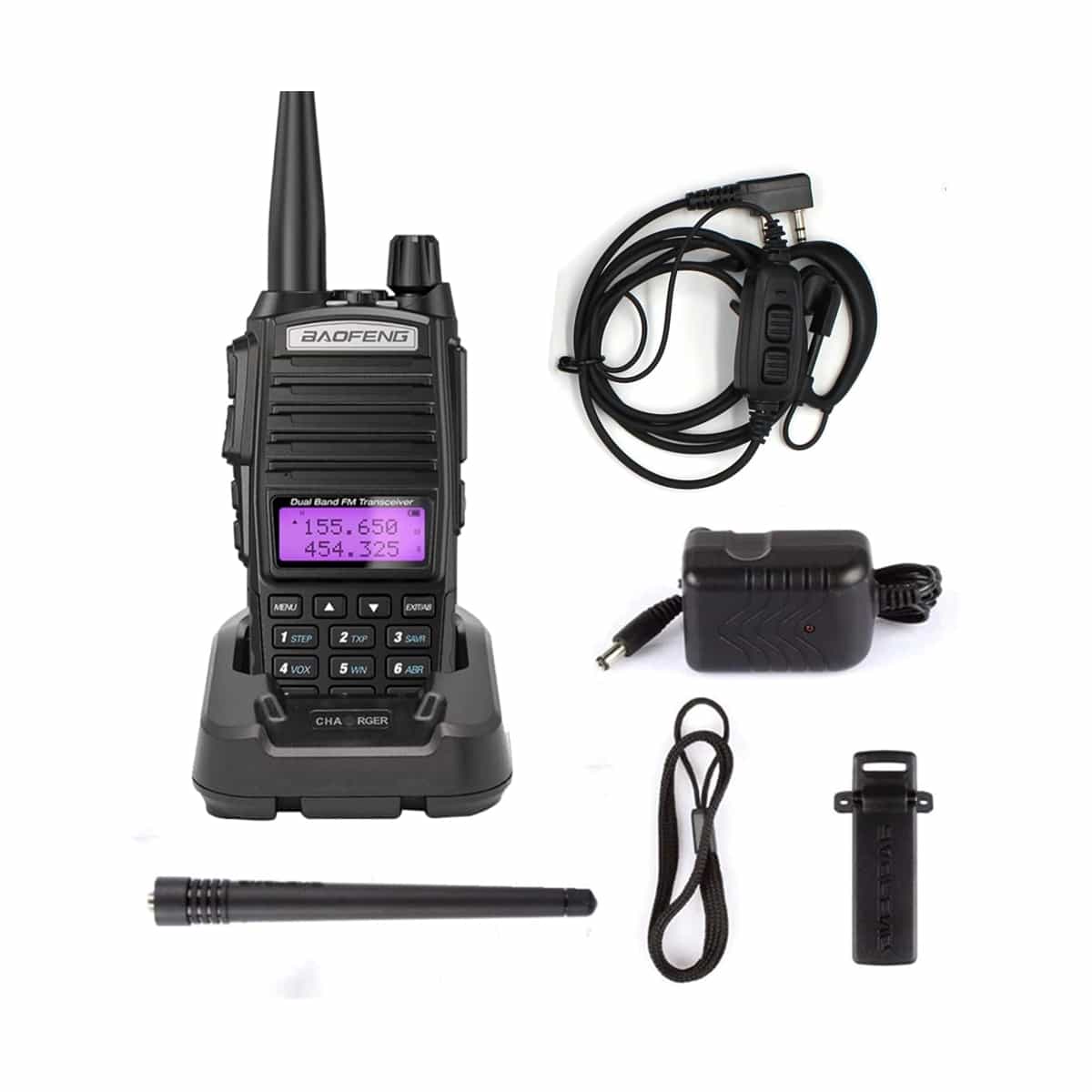 Radios Bidireccionales Portátiles de Alta Potencia Color Negro Baofeng
