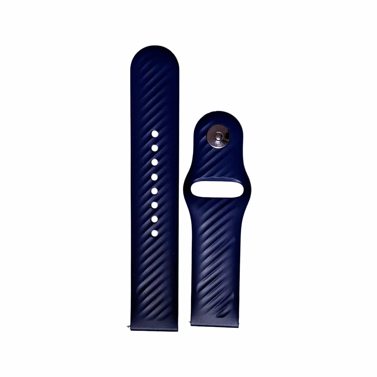 Correa De Silicón Para Reloj 22mm Color Azul Daewoo