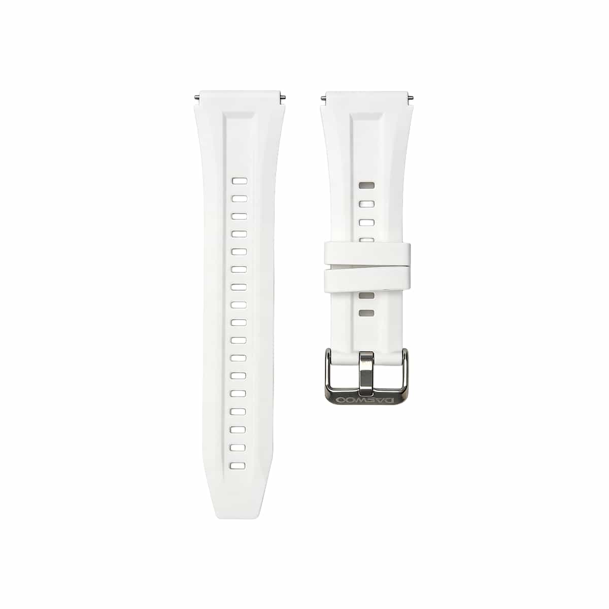 Correa De Silicón Para Reloj 22mm Color Blanco Daewoo