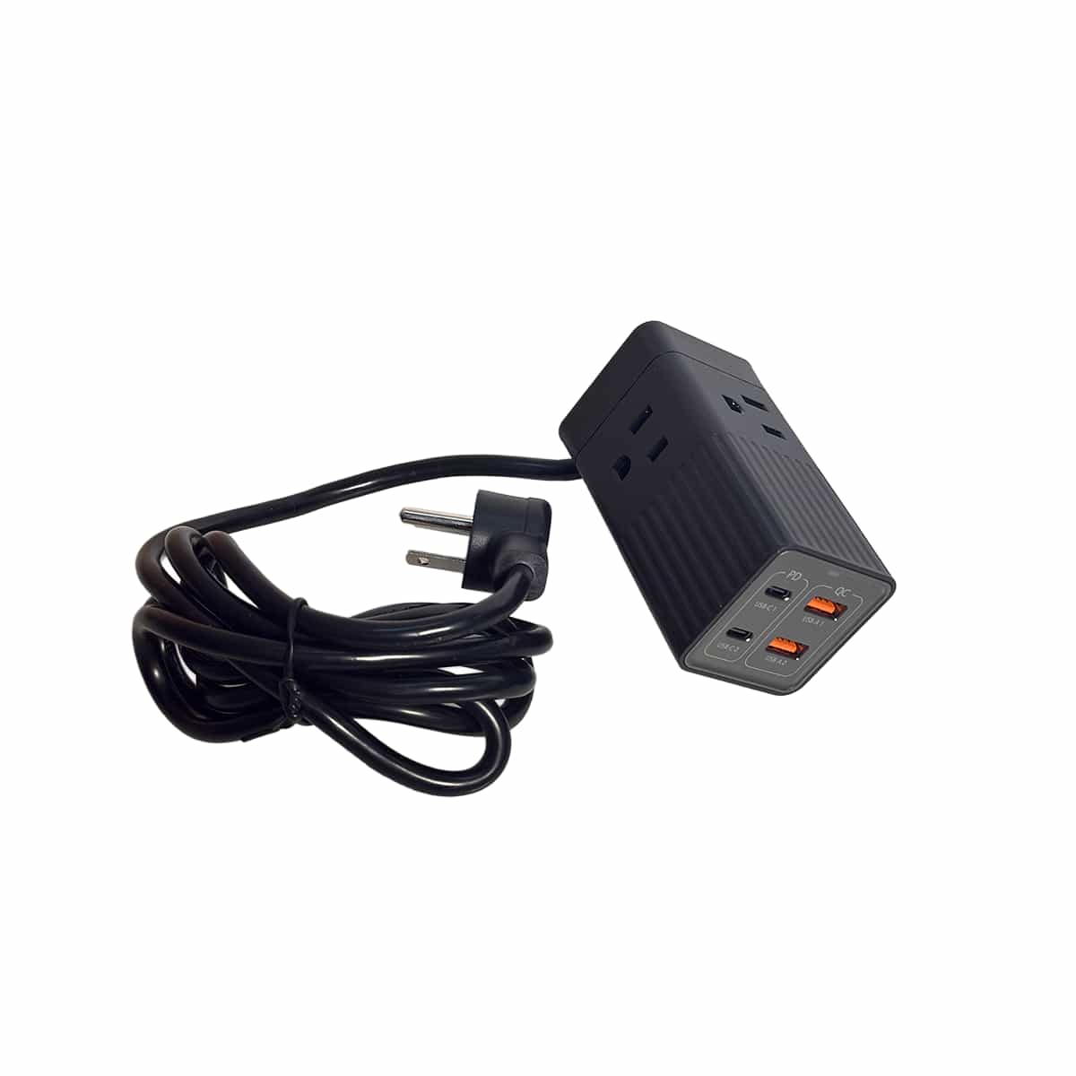 Cargador con Adaptador 4 Puertos 65W Color Negro Somostel