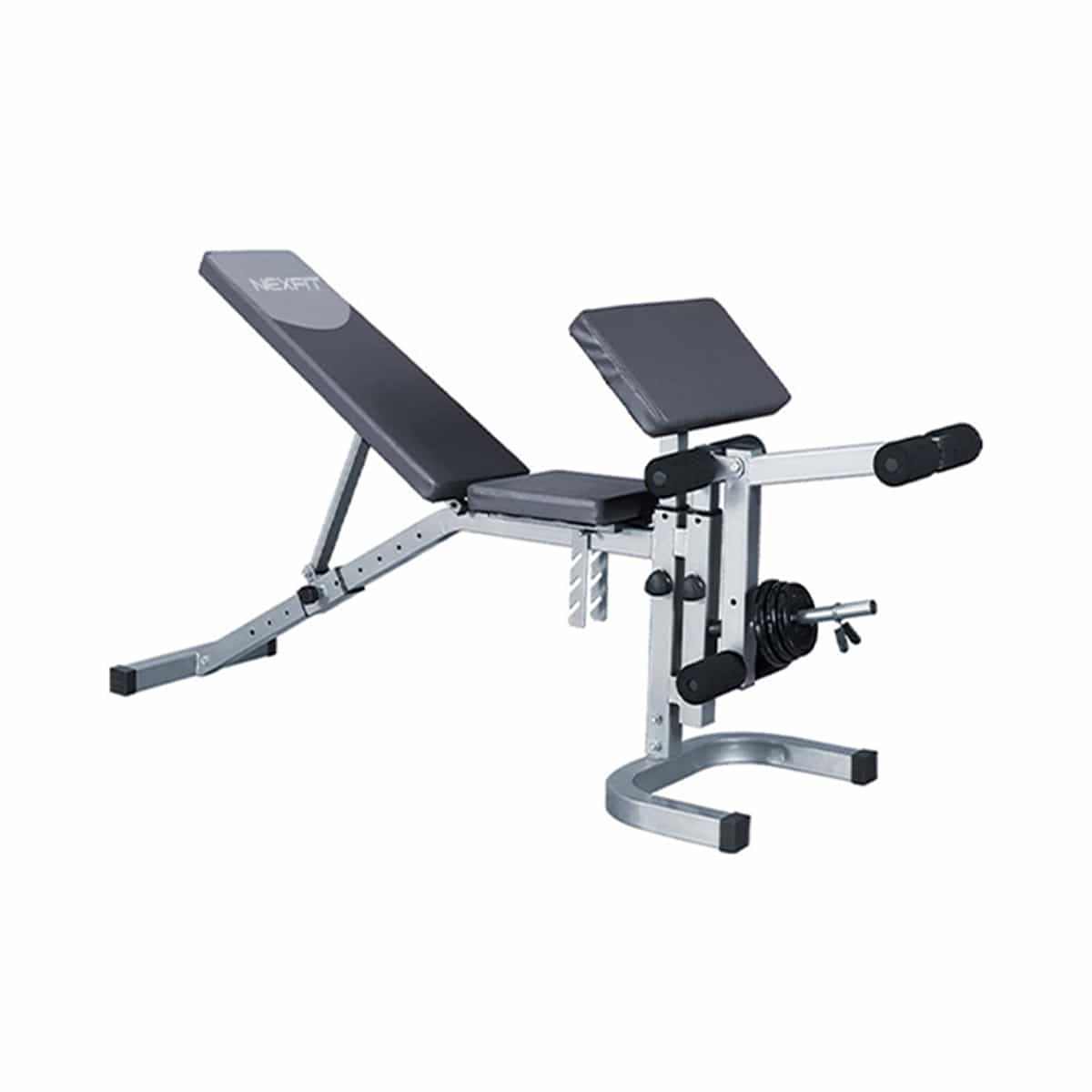 Banca De Abdominales Ajustable Color Negro Nexfit