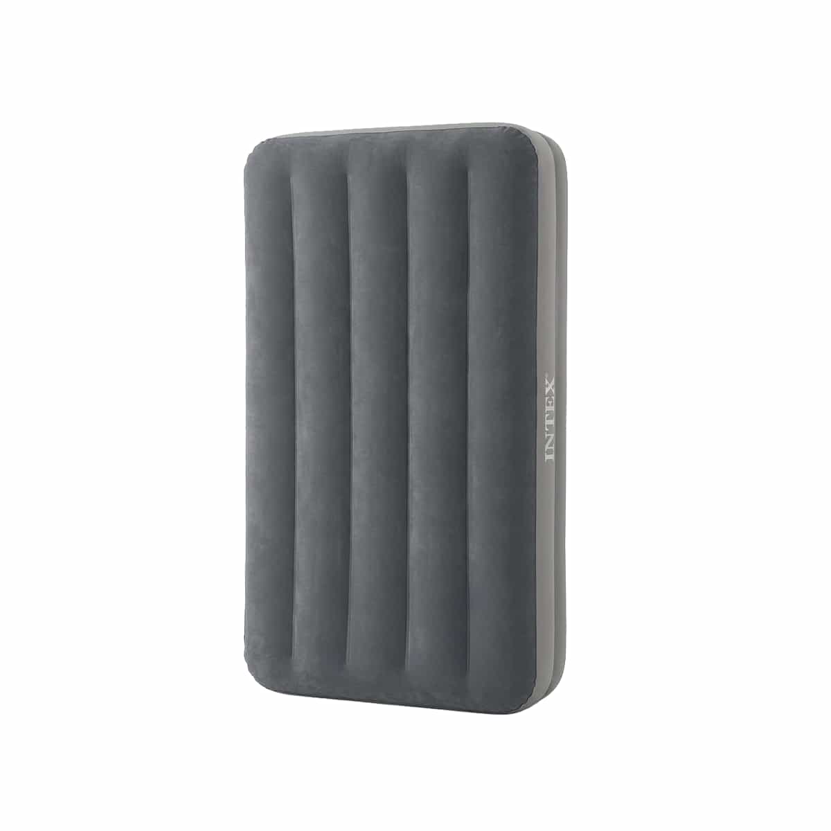 Colchón Inflable Twin Color Gris Con Bomba Integrada Intex