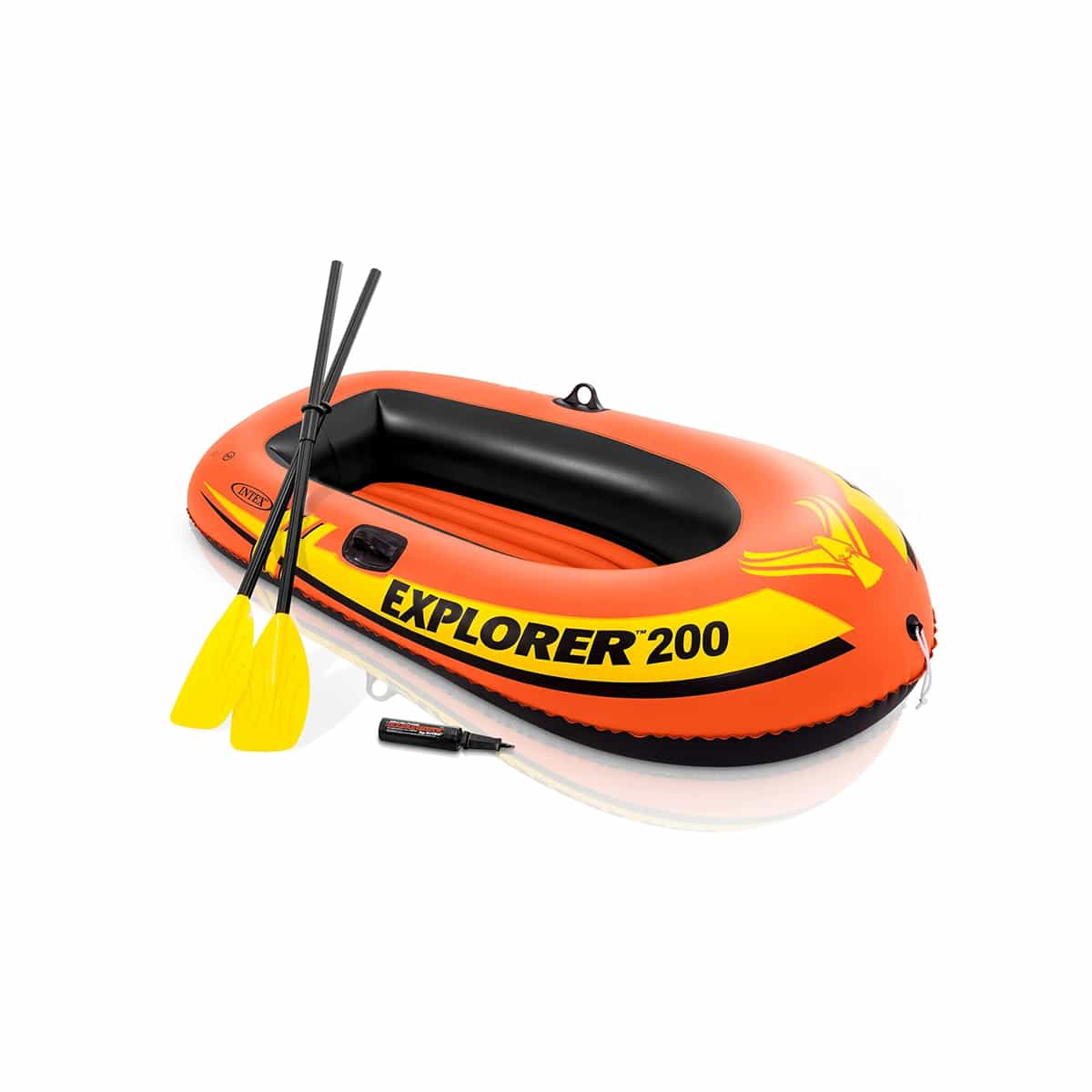 Lancha Inflable Color Naranja Intex