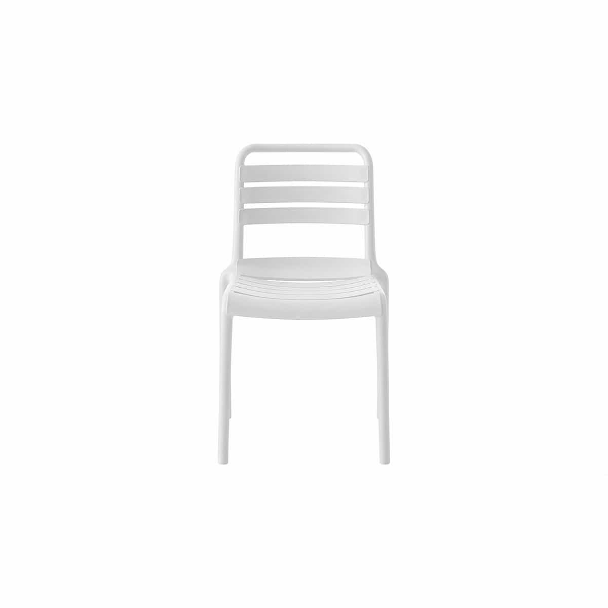 Silla Plástica Moderna Lagoon Color Blanco Bika
