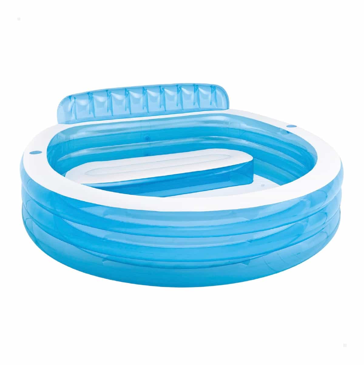 Piscina Inflable Familiar Redonda Con Sillon Y Portavasos Intex