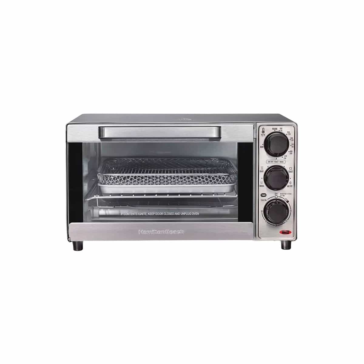 Horno Freidora De Aire Acero Inoxidable Color Plata Hamilton Beach