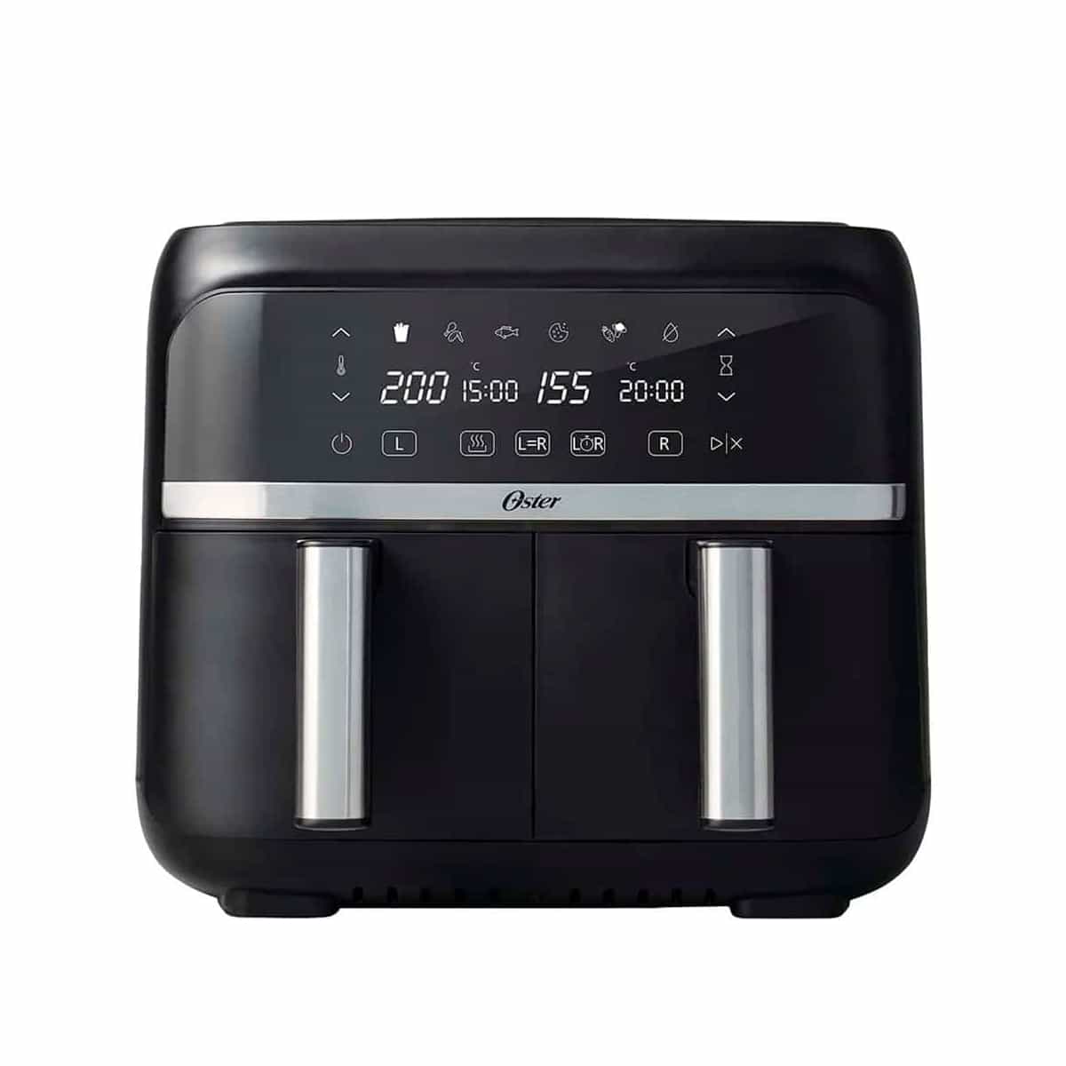 Freidora De Aire Dual 7.6 Litros Color Negro Oster