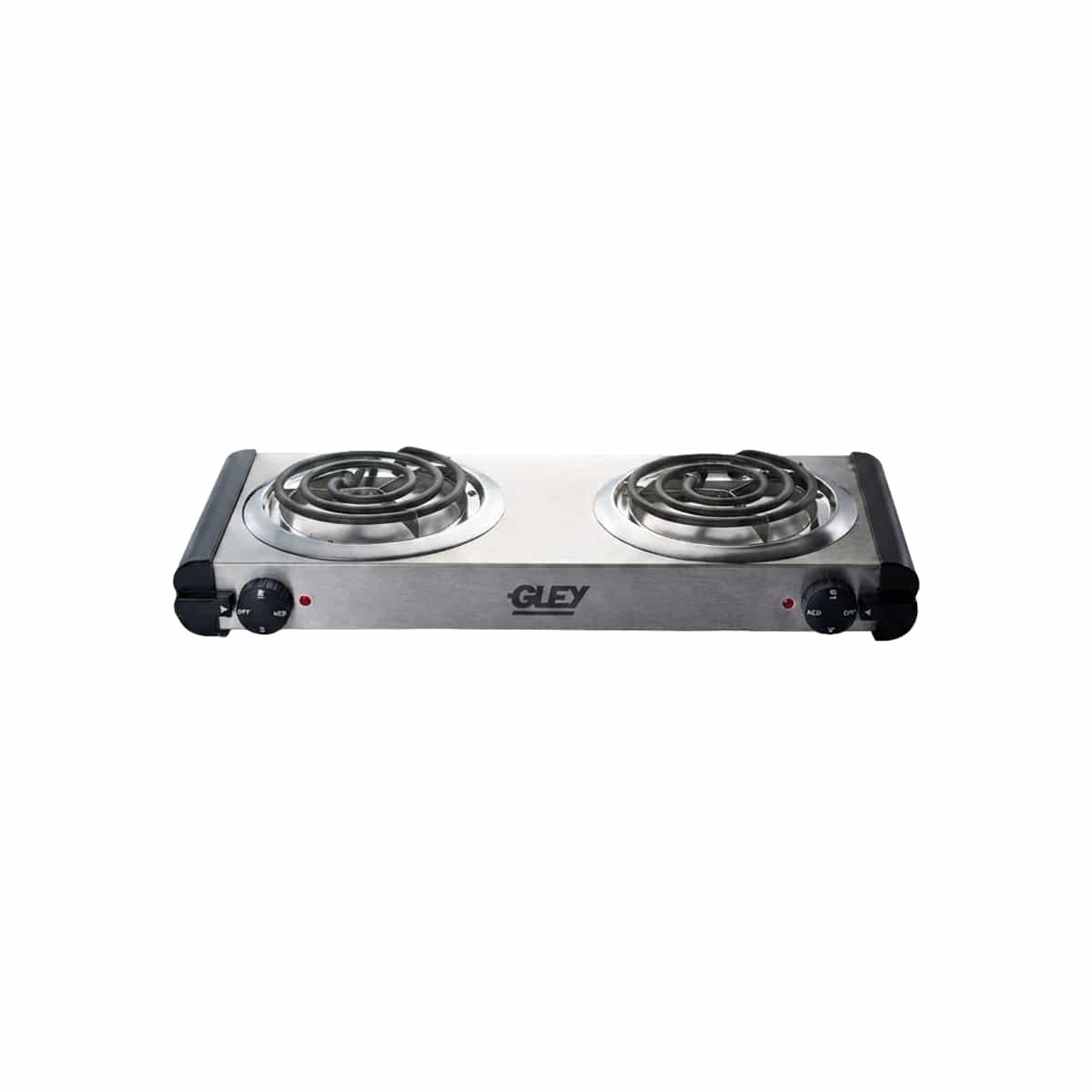 Cocina Eléctrica 2 Hornillas Acero Inoxidable G-Ley