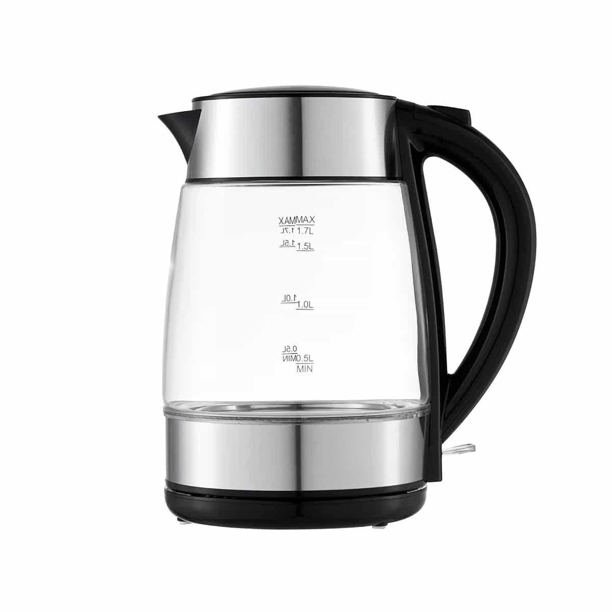 Tetera Eléctrica 1.7 Litros De Borosilicato Y Acero Inoxidable Bremen